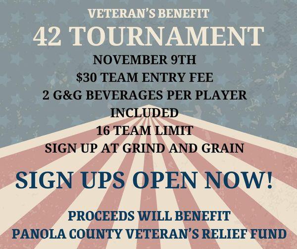 Veteran's Benefit 42 Tournament