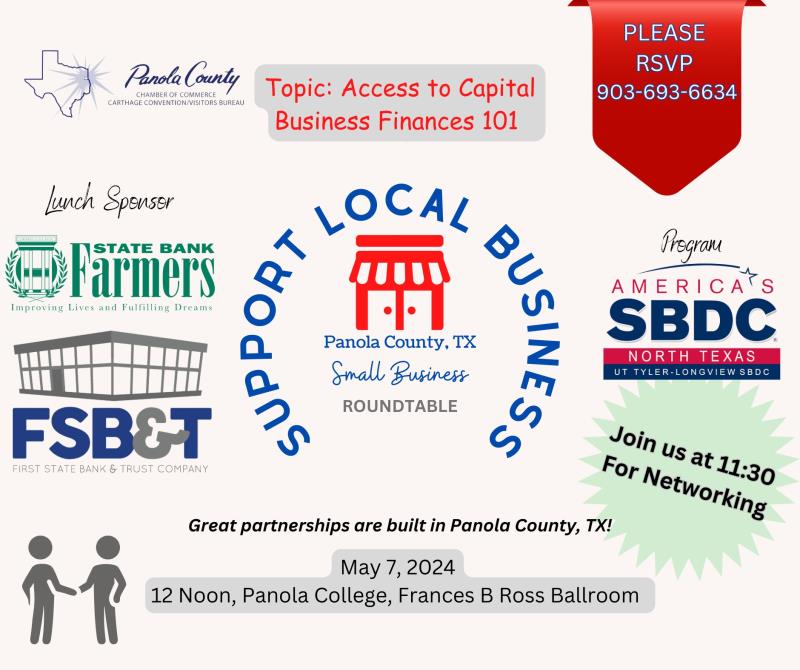 SBDC Business Roundtable Topic: Access to Capital