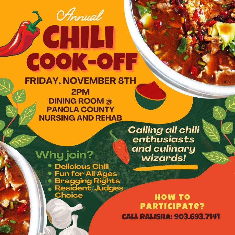 Annual Chili Cook-Off  Panola Nursing & Rehab