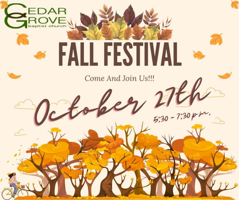 Fall Festival - Cedar Grove Baptist Church