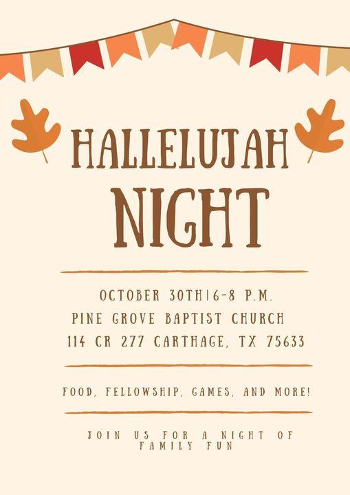 Hallelujah Night - Pine Grove Baptist Church