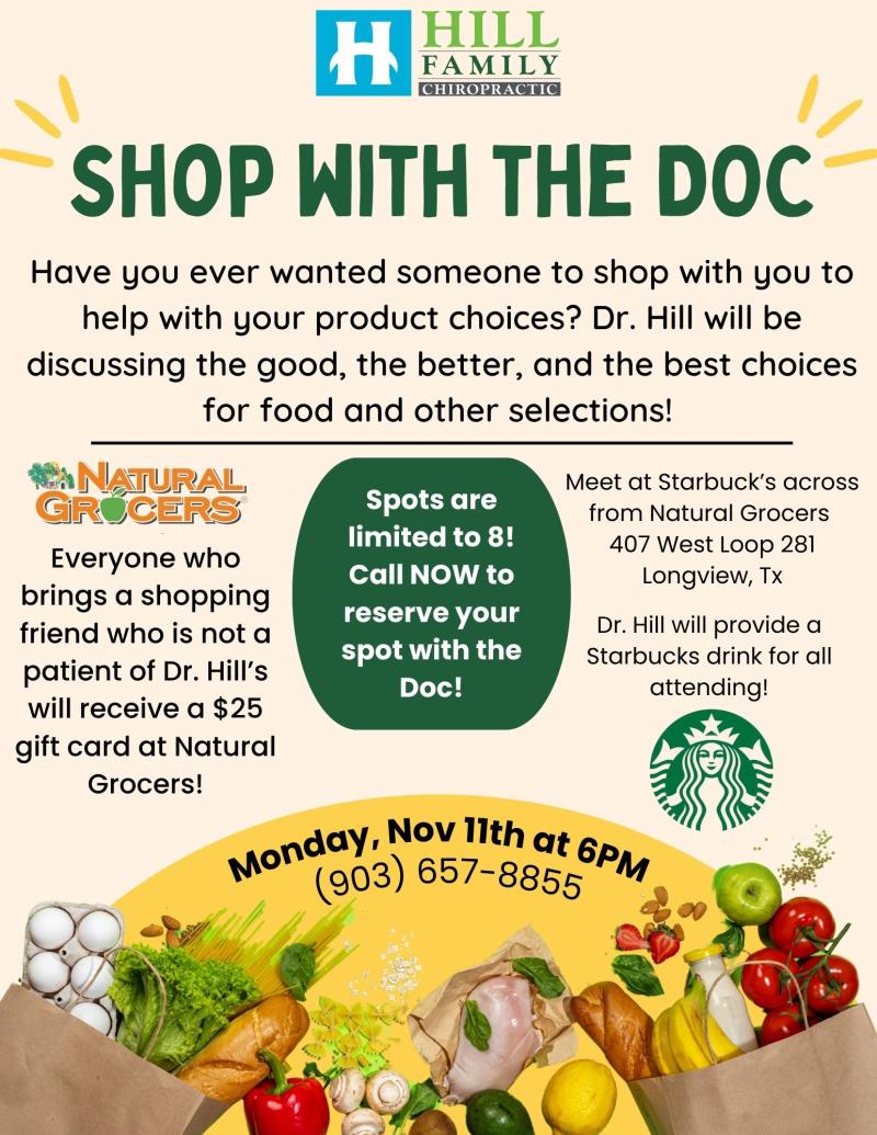 "Shop With The Doc" - Hill Family Chiropractic