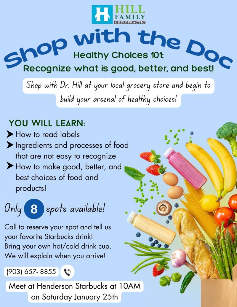 Shop with the Doc - Hill Family Chiropractic