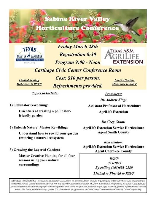 Sabine River Valley Horticulture Conference